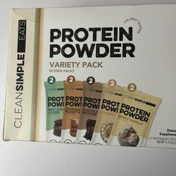 Clean Simple Eats Protein Powder Sticks - Variety Pack - Whey Protein Isolate - 11.9oz/10ct