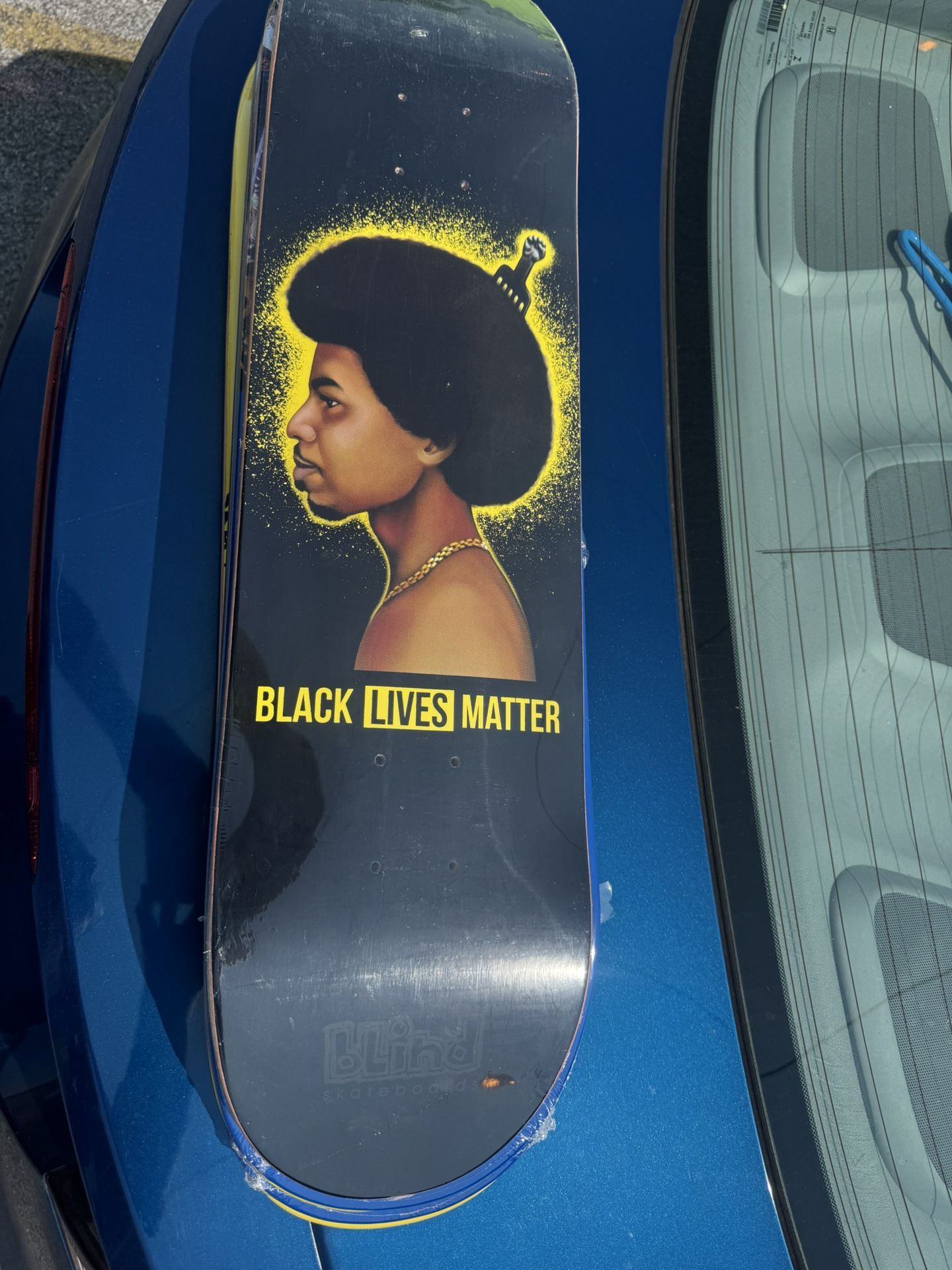 MINT RARE Blind Kevin Romar “Black Lives Matter” BLM Skateboard Deck 8” Collectors Item