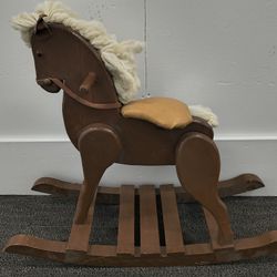 Vintage Child's Wooden Rocking Horse