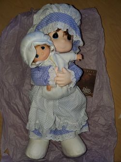 1991 Mother And Baby Precious Moments Porcelain Doll