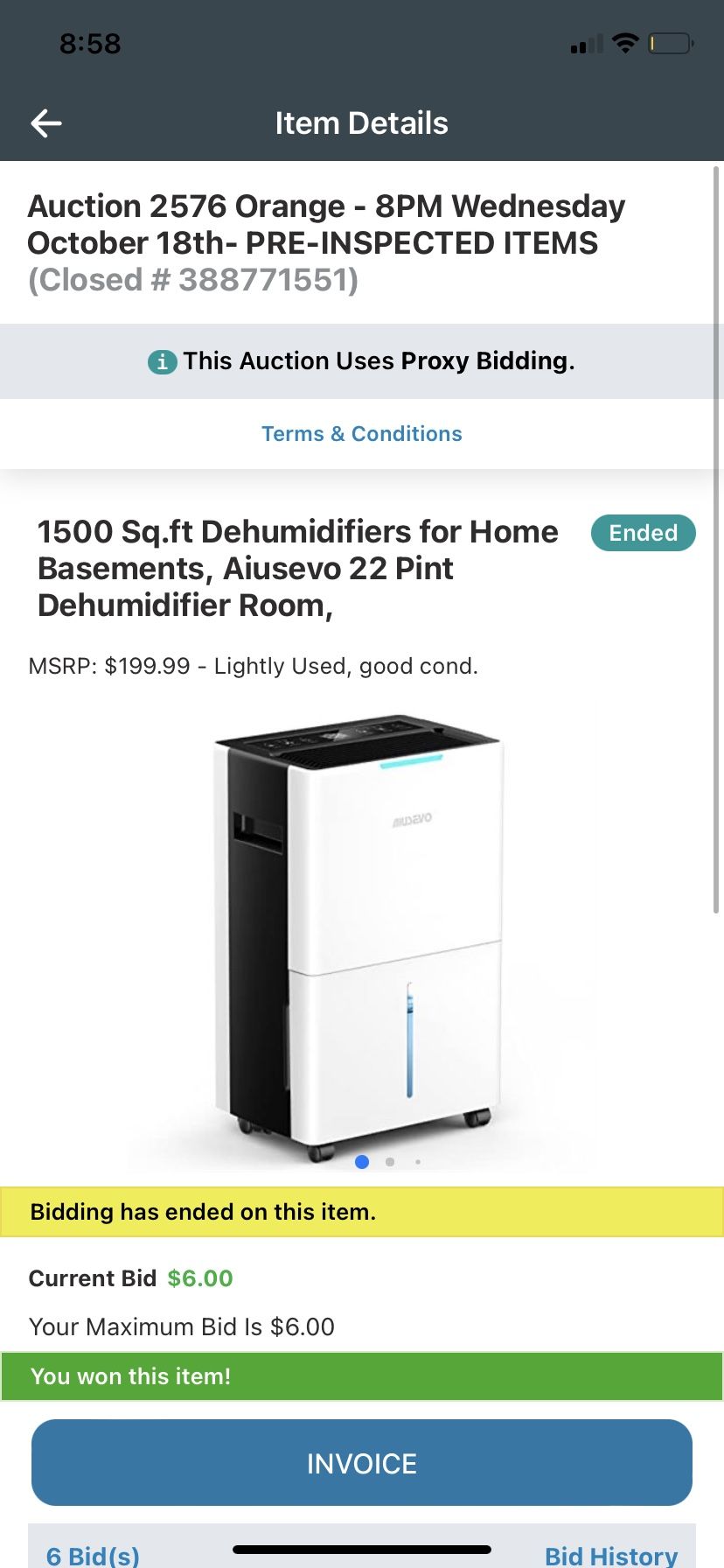 Aiusevo 22 Pint Dehumidifier