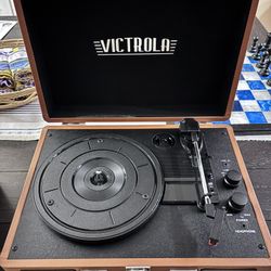 Victrola Vintage 3-Speed Bluetooth Portable Suitcase Record Player – $50