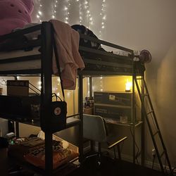 Twin XL loft bed metal frame only