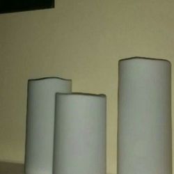 3 led candles white