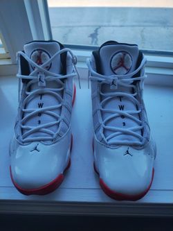 Jordan shoes red white and a little bit of black