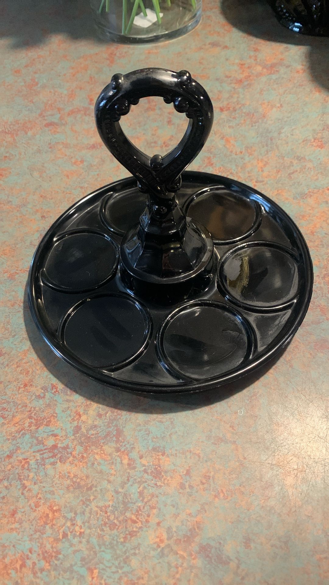 Vintage LE Smith Black Amethyst Glass Cordial Drink Holder, 1920s Art Deco camochicstore (48989) 99.6% positive Contact $20.00or Best Offer $12.00 s