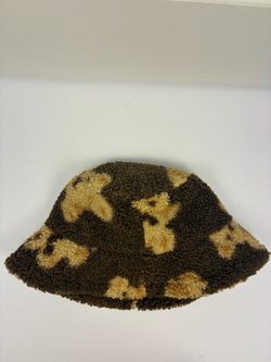Sherpa Bucket Hat Brown Camo Pattern