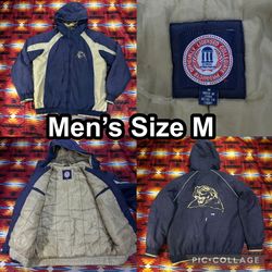 Vintage Pittsburgh Panthers Pitt Football Men’s Medium Full Zip Puffer Jacket