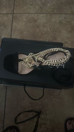 Black strap  heel 6.5