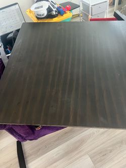 High brown table