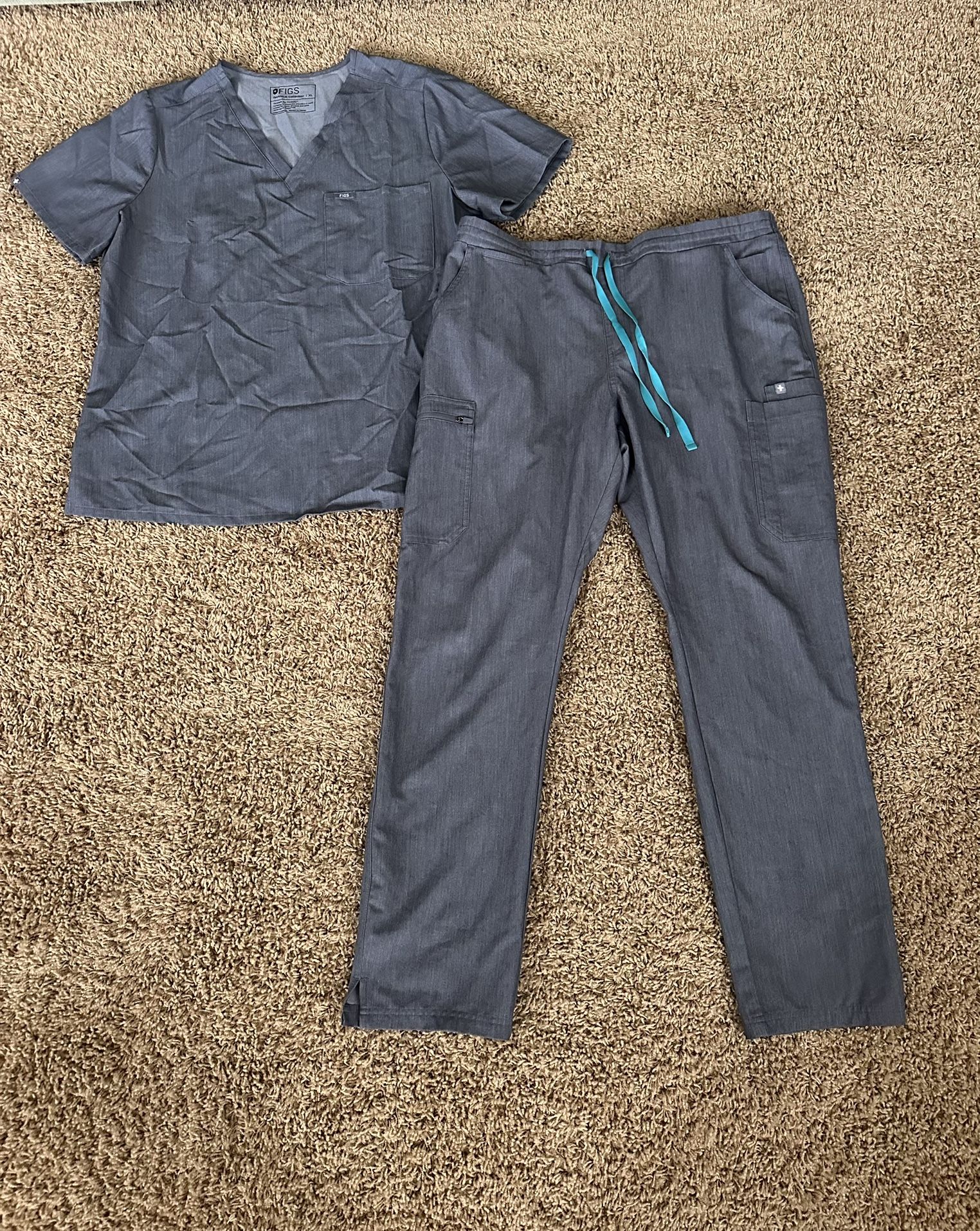 Grey Figs Scrub Set XL & Large