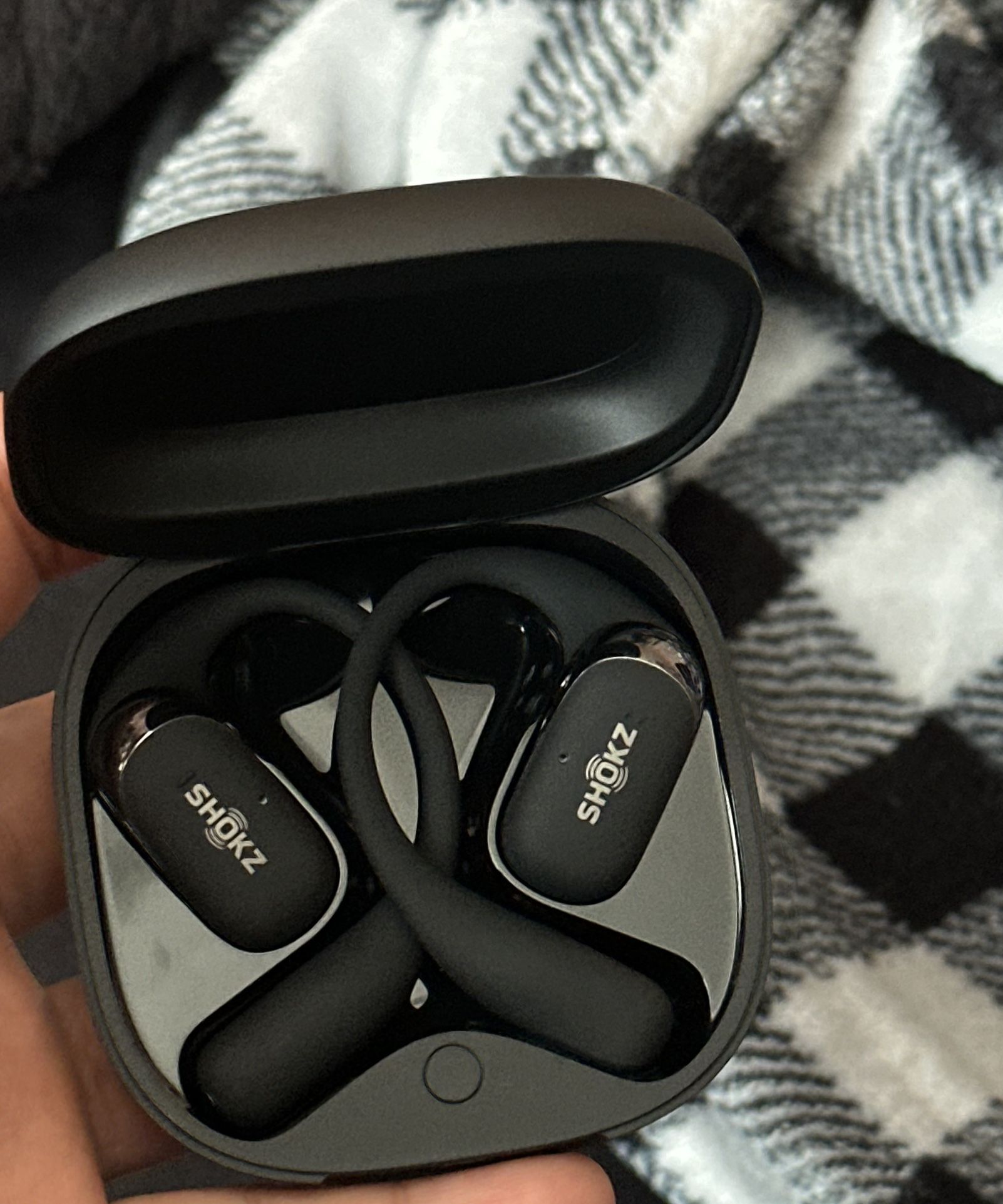 SHOKZ New OpenFit 2 Open-Ear Headphones, True Wireless Bluetooth Earphones with Microphone, Earhook Earbuds with 48 Hours of Playtime, Fast Charging,