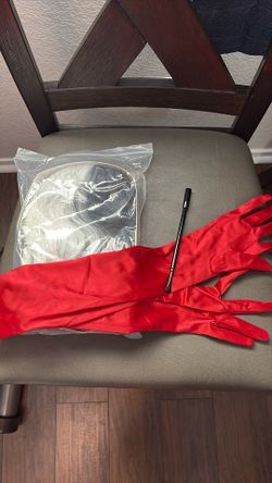 Halloween Cruella Deville Wig Gloves 