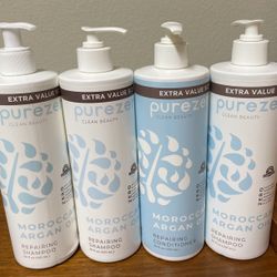 $5 Each Or $18 For All 4 Purezero Moroccan Argan Oil Shampoo/conditioner Brand New