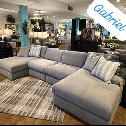 $49 Down Payment Double Chaise Sectional Sofa Total Price    