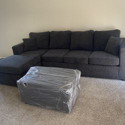 Grey Sectional With Ottoman ‼️new In Stock ‼️