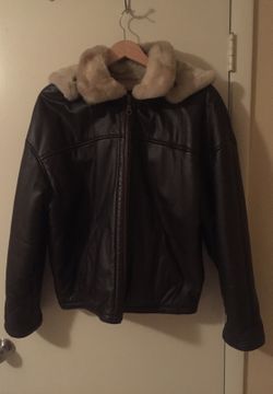 Wilsons dark brown leather jacket size small