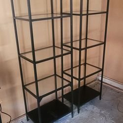 Ikea Glass And Metal Shelfs - Good Condition 