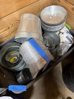 Galvanized Steel HVAC Duct Fittings Lot