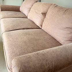 Upholstered Sofa Mid Century Flared Arm Sofa