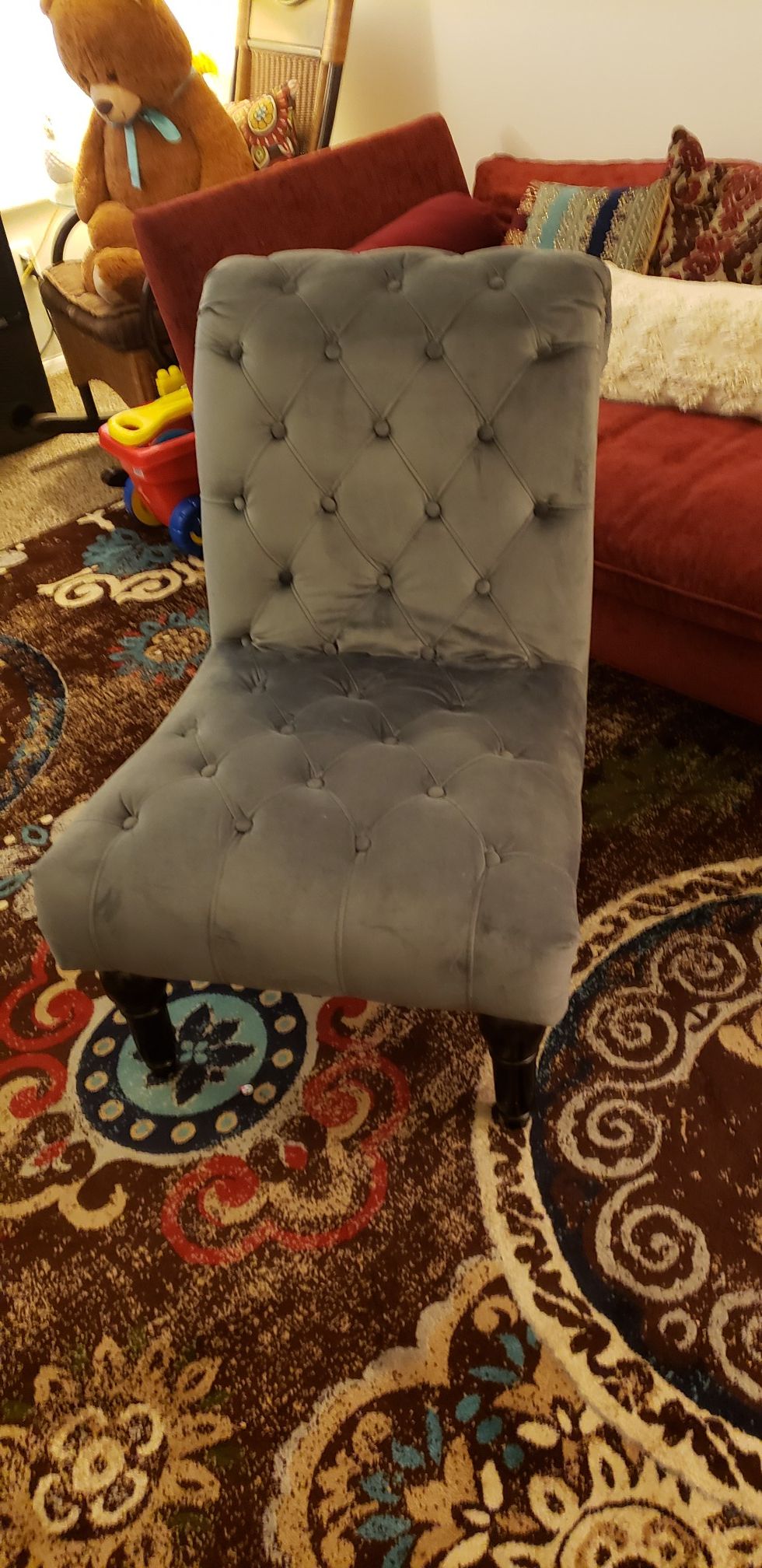 Excellent condition velvet chairs pair