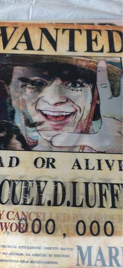 One Piece Show Monkey D. Luffy - Buggy - Mihawk Wanted 3D Poster