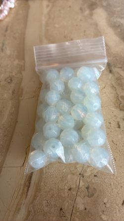 Faceted Opalite Round Beads Lot