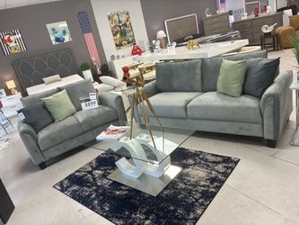 New sofa and loveseat grey