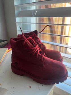 Toddler red Timberland boots