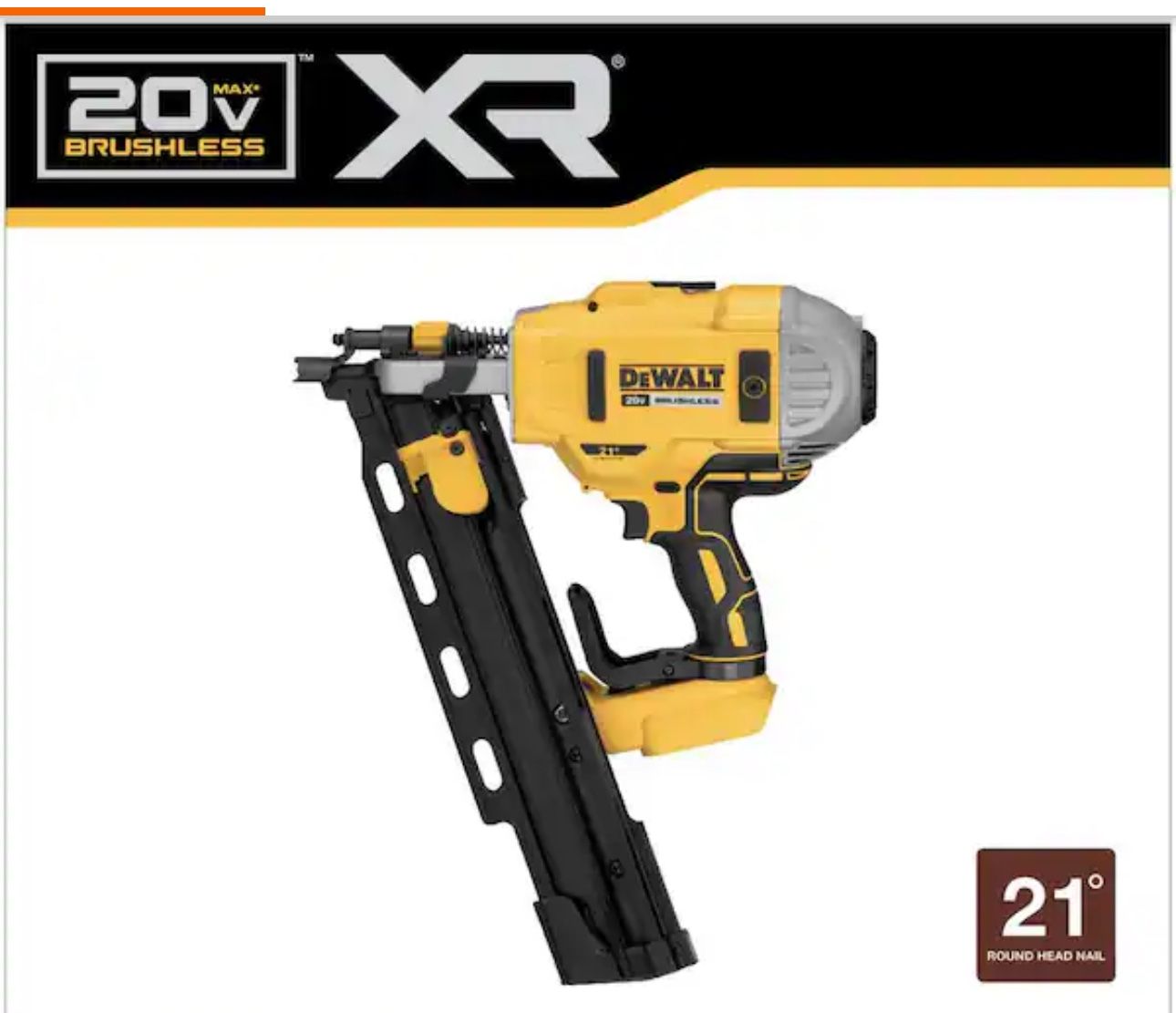 Brand new in a box DEWALT 20V MAX XR Lithium-Ion Electric Cordless Brushless 2-Speed 21° Plastic Collated Framing Nailer