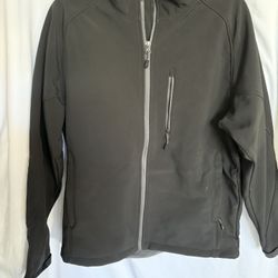 Men’s Black Jacket, Kirkland, Size Medium, Water Resistant, Lined.