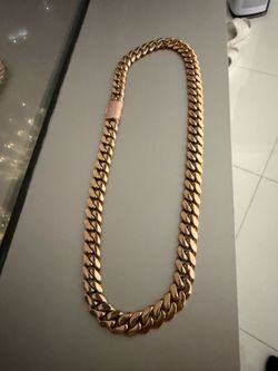 Rose gold Miami Cuban 15mm 24 inches