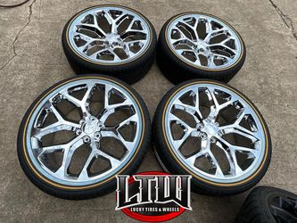 CHROME  WHEELS TIRE 