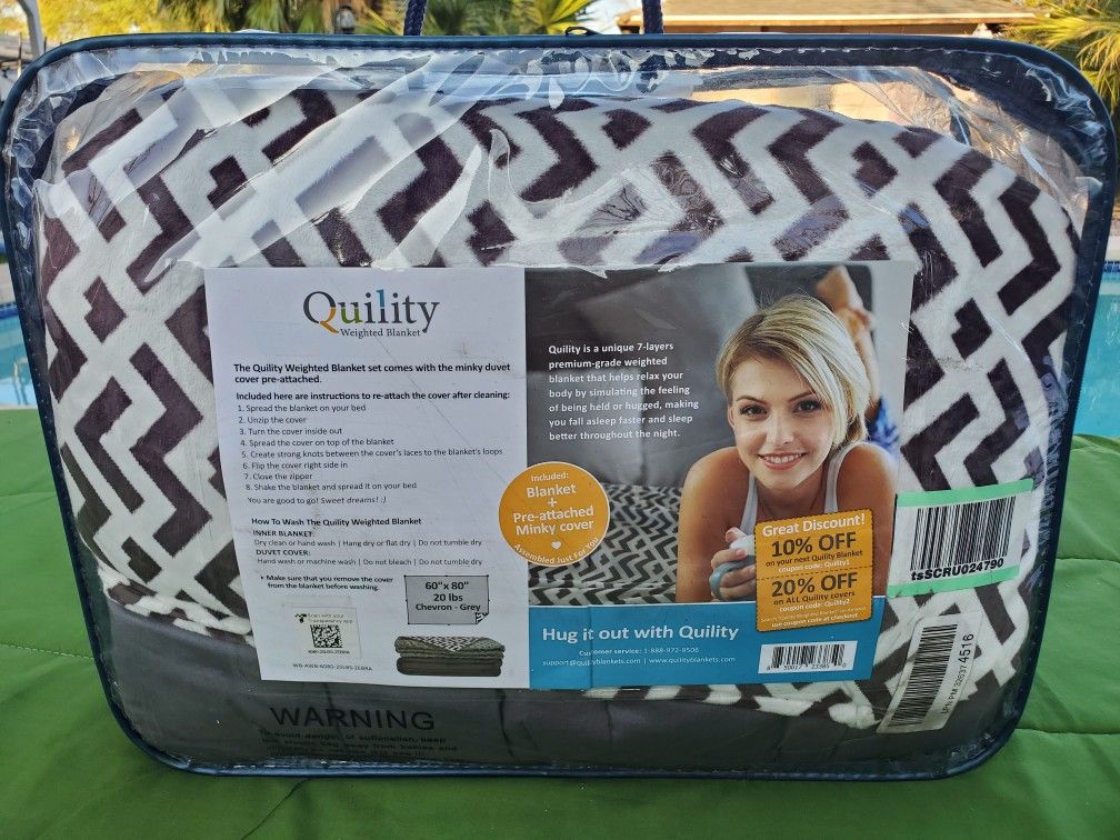 $50 QUILITY 20LB HEAVY WEIGHTED BLANKET 