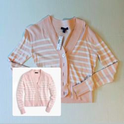 J. Crew Lightweight Striped Crop Cardigan Women’s Size XXS