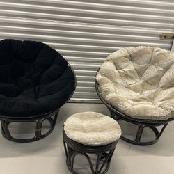 Pair of Two Cozy Pier One Imports Papasan Chairs(FREE DELIVERY)