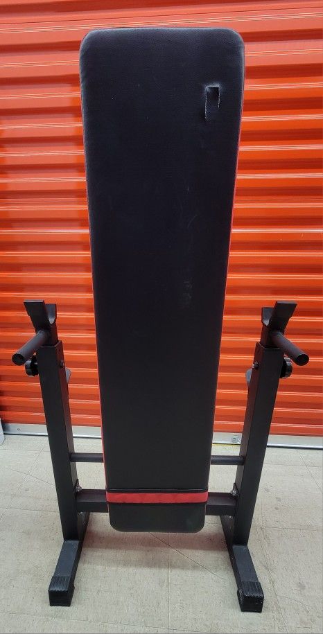 Black Red Adjustable Foldable Weight Workout Bench Press