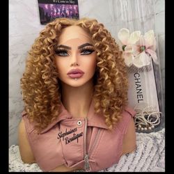 Human Hair Blended Lace Front Wig 