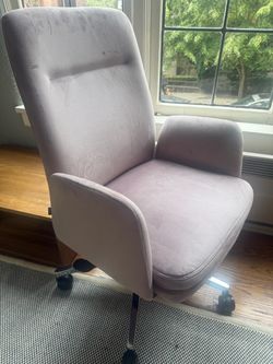 Branch Softside Mid-Century Modern High-Back Office Chair — Blush — Great Condition