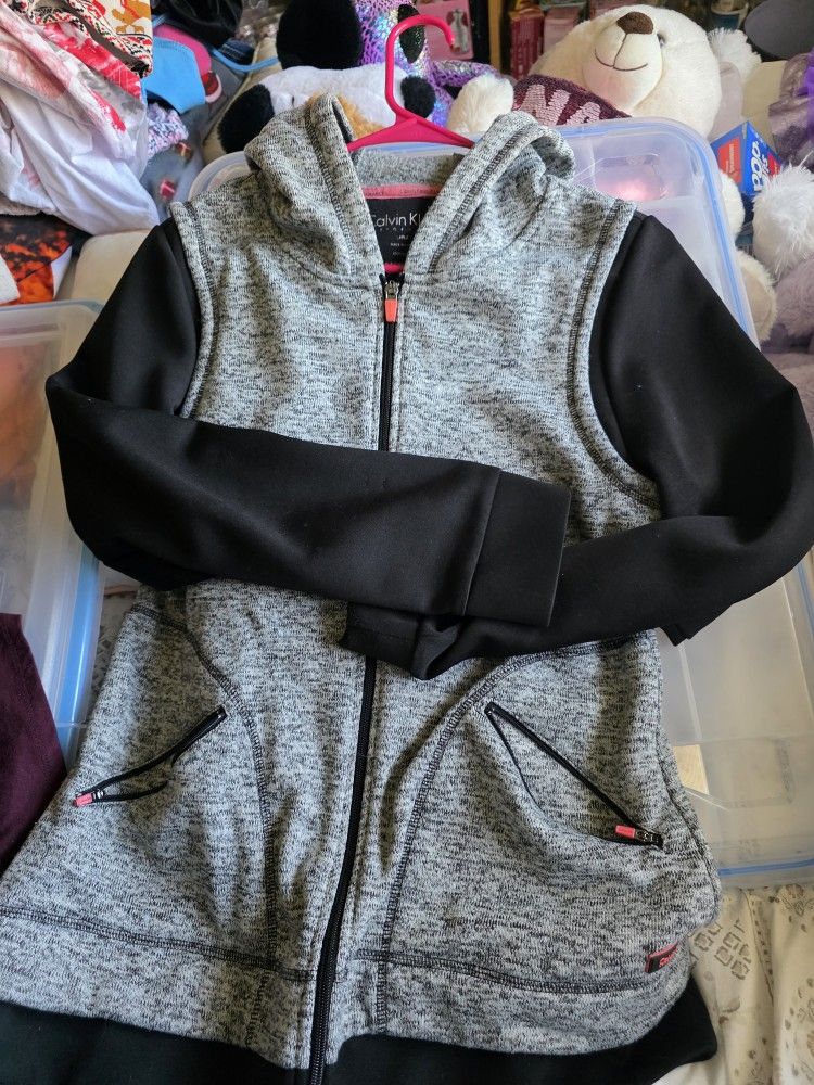 Ladies Hoodies Black N Gray Clean Xl