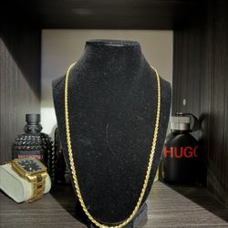 .925 Gold Plated Rope  Chain 
