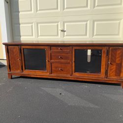 Tv stand with cd/dvd/game holder (real wood)