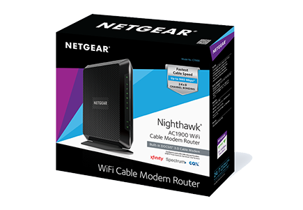 BRAND NEW! › › NETGEAR® Nighthawk™ DOCSIS 3.0 (AC1900) Cable Modem Router