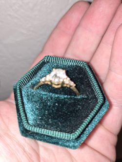 14K Gold Moissanite Ring