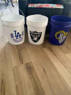 NFL/MLB Team Logo Plastic Buckets