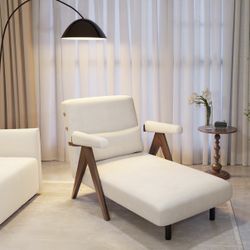 2pcs 25in w Residential Convertible Sofa Bed Chair| White Sleeper Chair for Reading |3 in 1 Sleeper Sofa Couch Bed | Adults | Living Room, Bedroom,Off