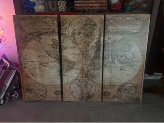 Map 3 piece picture