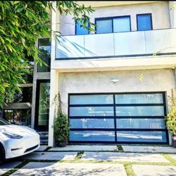 Full Glass View Two Car Garage Door