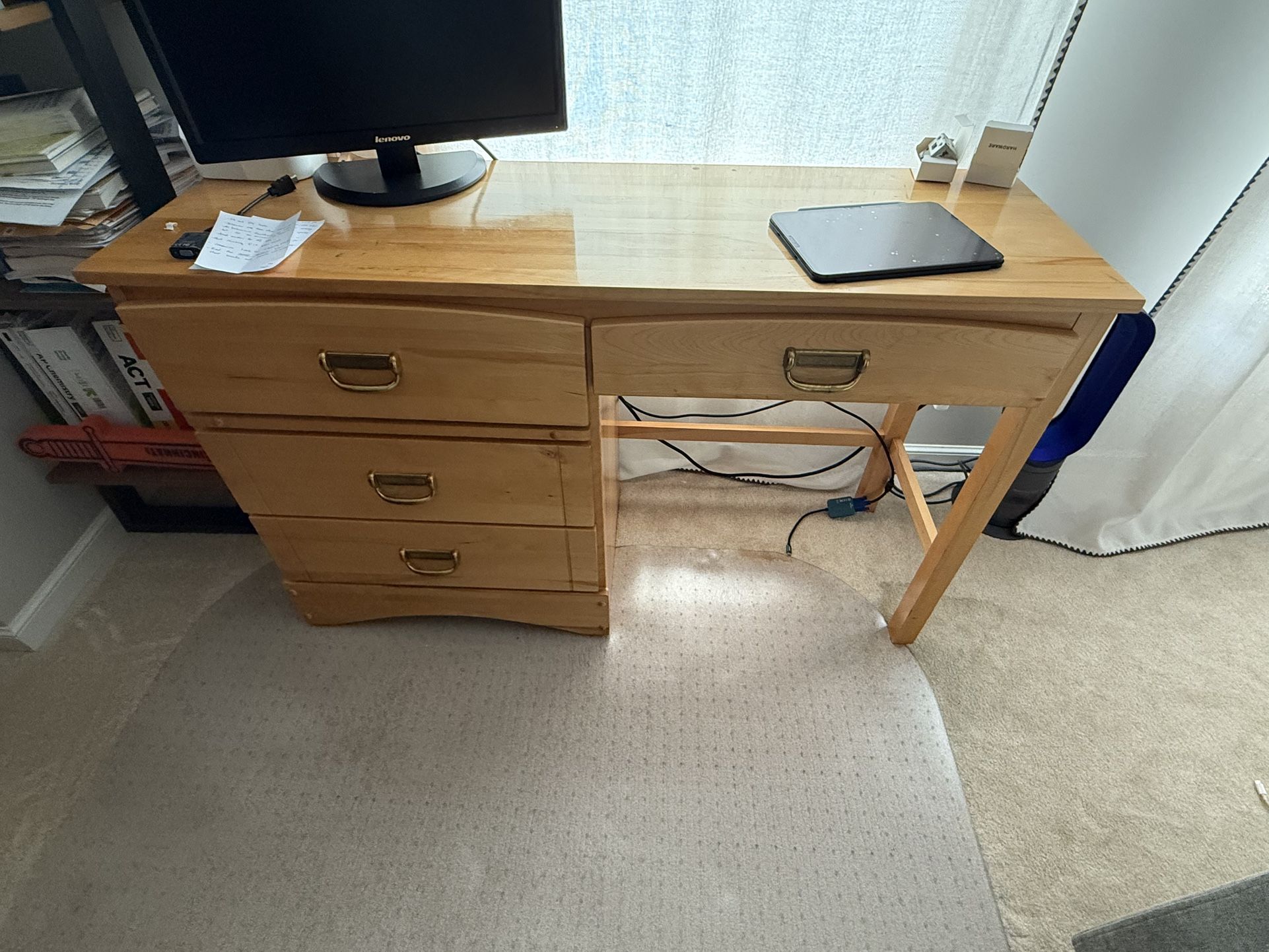 Sturdy Study Table with Ample Storage