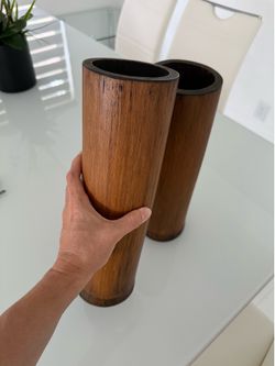 Set Of 2 Exclusive Natural Bamboo Flowers Vase Home Decor From Colombia